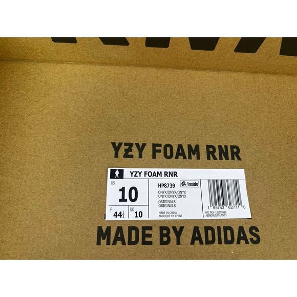Yeezy Foam Rnr Onyx Sz 10